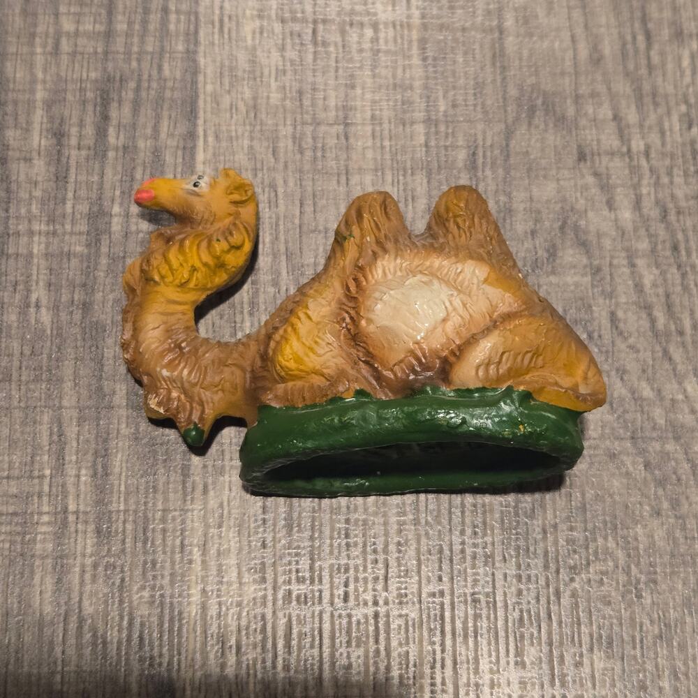 Vintage Italy Nativity Camel Figurine Paper Mache Sitting Manger Creche